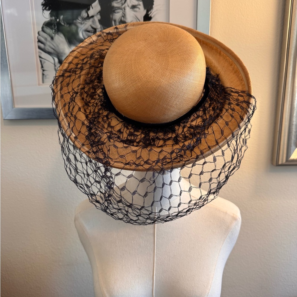 Elegant Tan and Black Women's Hat